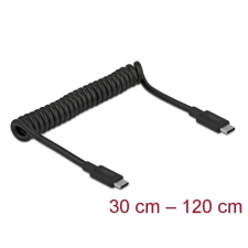 DELOCK USB 3.1 Gen 2 USB Type-C - USB Type-C csavart kábel fekete (85350) kábel és adapter