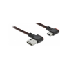 DELOCK USB-A 2.0  Stecker < USB-C Stecker gewinkelt 0,2m SW (85279)