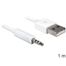 DELOCK USB-A apa &amp;gt; sztereo jack 3.5 mm apa 4 pin IPod Shuffle kábel, 1 m kábel és adapter