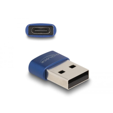 DELOCK USB-A apa-USB-C anya adapter kék (60051) (DL60051) mobiltelefon kellék