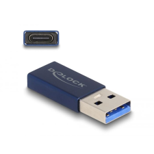 DELOCK USB adapter USB-A apa - USB-C anya kék (60049) (D60049) mobiltelefon kellék