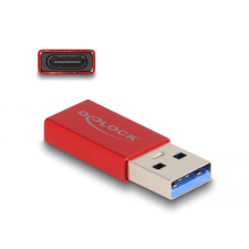 DELOCK USB adapter USB-A apa - USB-C anya piros (60044) (D60044) mobiltelefon kellék