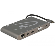 DELOCK USB-C 3.1 Docking Station 4K 30Hz sötétszürke (87297) (dl87297) laptop kellék