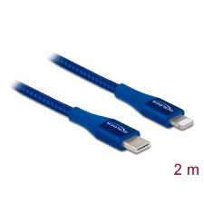 DELOCK USB-C - Lightning adat- és töltőkábel 2m kék (85417) (d85417) mobiltelefon kellék