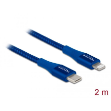 DELOCK USB-C - Lightning adat- és töltőkábel 2m kék (85417) (d85417) kábel és adapter