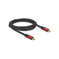 DELOCK USB-C -> USB-C M/M adatkábel 2m fekete-piros (80051) kábel és adapter