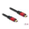 DELOCK USB cable USB-C to USB-C 2m Red 80091
