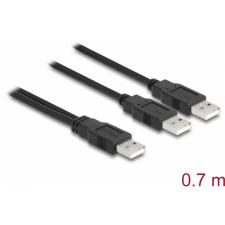 DELOCK USB Elosztó Fekete 70cm 80000 kábel és adapter