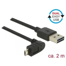 DELOCK USB Micro USB Átalakító Fekete 2m 83856 kábel és adapter