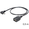 DELOCK USB mini apa forgatott > USB 2.0-A anya OTG kábel, 50 cm