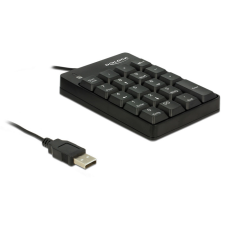 DELOCK USB numerikus billentyűzet 19 billentyűvel (fekete) billentyűzet