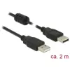 DELOCK USB Összekötő Fekete 2m 84891