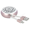 DELOCK USB Retractable Cable Type-A to Lightning™ White/Pale Pink