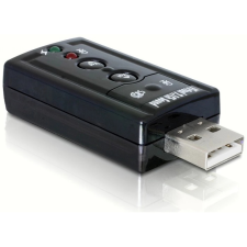 DELOCK USB Sound Adapter 7.1 (61645), Soundkarte kábel és adapter