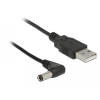 DELOCK USB tápkábel DC 5,5 x 2,5 mm-es 90 -os apára 1,5 m