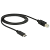 DELOCK USB Type-C 2.0 - USB2.0 B Black 1m
