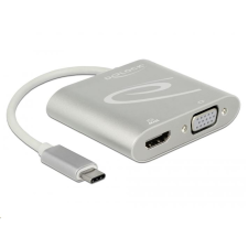 DELOCK USB Type-C (DP alternatív mód) > 1 db HDMI + 1 db VGA csatlakozó (87705) (87705) mobiltelefon kellék