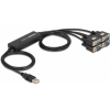 DELOCK USB VGA/D-Sub Átalakító Fekete 1.4m 61887
