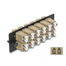 DELOCK Üvegszálas Adapter Panel LC Duplex OM1 / OM2 12 Port bézs egyéb hálózati eszköz