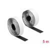 DELOCK Velcro öntapadó tépőzáras szalag-szett, H 5 m és Sz 25 mm fekete