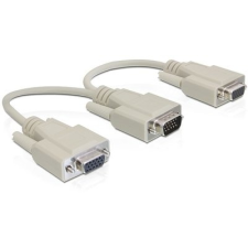 DELOCK VGA &gt; 2 x VGA M/F adapter 0,2m - 65328 kábel és adapter