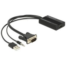  Delock VGA-HDMI adapter audió funkcióval kábel és adapter
