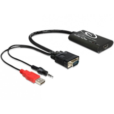 DELOCK VGA -> HDMI Adapter with Audio - 62408 kábel és adapter