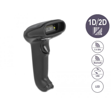 DELOCK Vonalkódolvasó 1D és 2D bluetooth vagy USB-hez fekete (90562) (DL90562) vonalkódolvasó