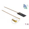 DELOCK WLAN 802.11 ac/ax/a/h/b/g/n Antenna, MHF I csatlakozódugó, 0,5 - 1,2 dBi, RG-178 1 m-es NYÁK