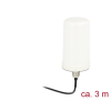 DELOCK WLAN antenna RP-SMA 802.11 ac/a/h/b/g/n 0 dBi 3 m ULA100 egyirányű, fehér, kültéri