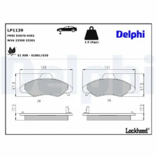DELPHI fékbetétkészlet, rögzítőfék LP1139 autóalkatrész