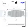 DELPHI fékbetétkészlet, rögzítőfék LP527