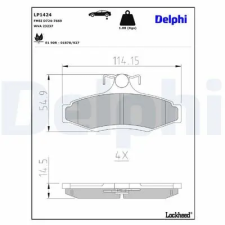 DELPHI fékbetétkészlet, tárcsafék LP1424 autóalkatrész