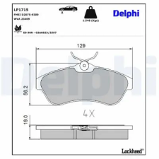 DELPHI fékbetétkészlet, tárcsafék LP1715 autóalkatrész