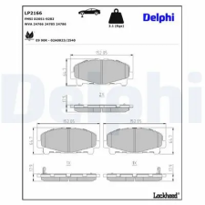 DELPHI fékbetétkészlet, tárcsafék LP2166 autóalkatrész