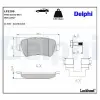 DELPHI fékbetétkészlet, tárcsafék LP2209