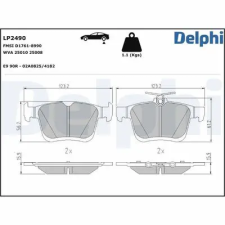 DELPHI fékbetétkészlet, tárcsafék LP2490 autóalkatrész