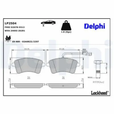 DELPHI fékbetétkészlet, tárcsafék LP2504 fékbetét