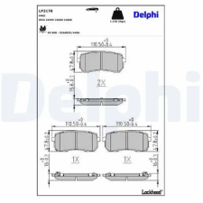 DELPHI fékbetétkészlet, tárcsafék LP3178 fékbetét