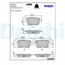 DELPHI fékbetétkészlet, tárcsafék LP3373 fékbetét