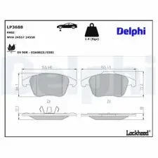 DELPHI fékbetétkészlet, tárcsafék LP3688 autóalkatrész