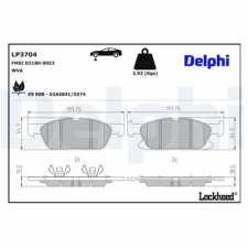 DELPHI fékbetétkészlet, tárcsafék LP3704 autóalkatrész
