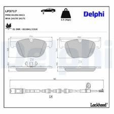 DELPHI fékbetétkészlet, tárcsafék LP3717 autóalkatrész