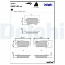 DELPHI fékbetétkészlet, tárcsafék LP3855 autóalkatrész