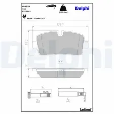DELPHI fékbetétkészlet, tárcsafék LP3950 fékbetét