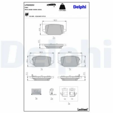 DELPHI fékbetétkészlet, tárcsafék LP5095EV fékbetét