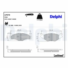DELPHI fékbetétkészlet, tárcsafék LP979 autóalkatrész