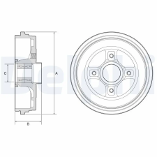 DELPHI fékdob DELPHI BFR626 autóalkatrész