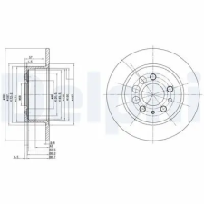 DELPHI féktárcsa BG2103 autóalkatrész