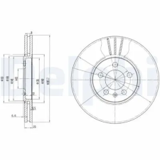 DELPHI féktárcsa BG2729 autóalkatrész